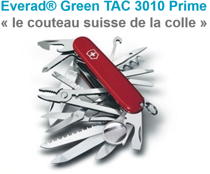 Everad® présente Everad® Green TAC 3010 Prime : la colle contact aqueuse simple encollage sans chlore que vous attendiez !